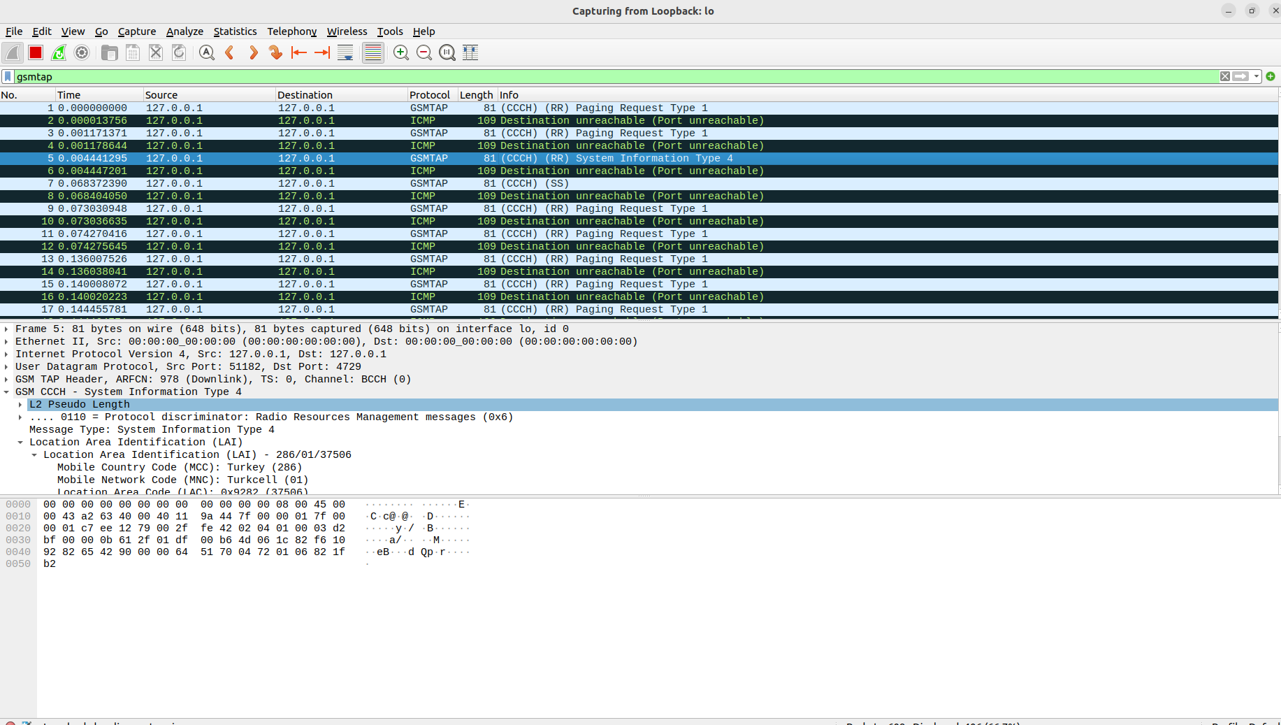 GSM packets